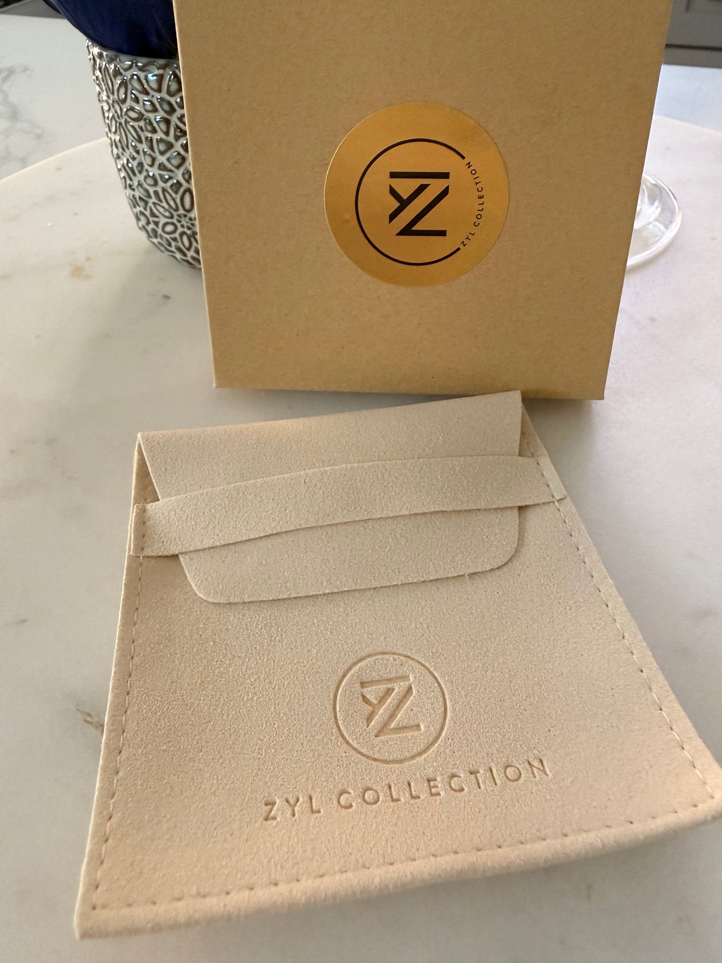 Baroque pearl and paper clip chain charm holder necklace