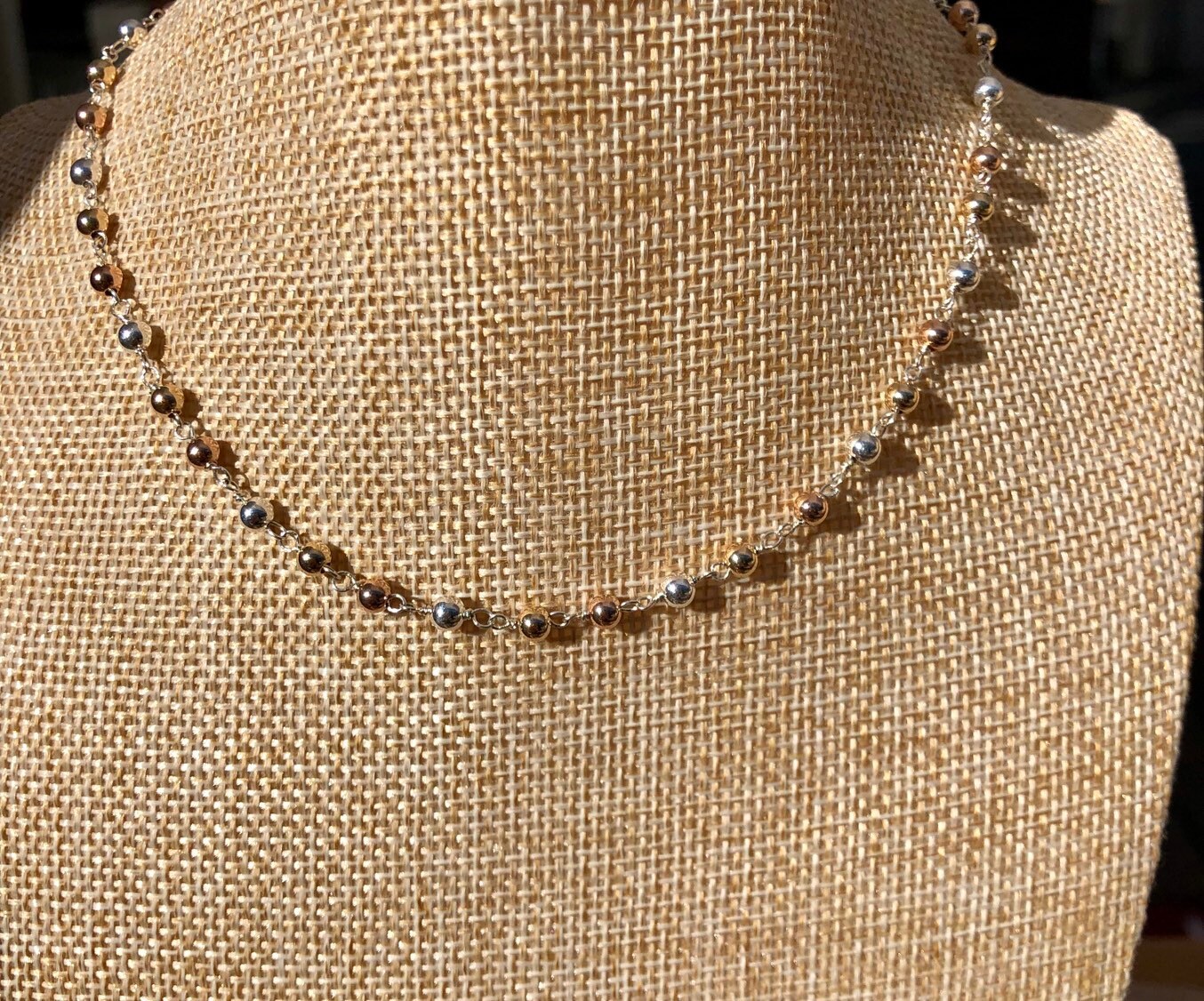 Beaded hand made wire wrapped necklace