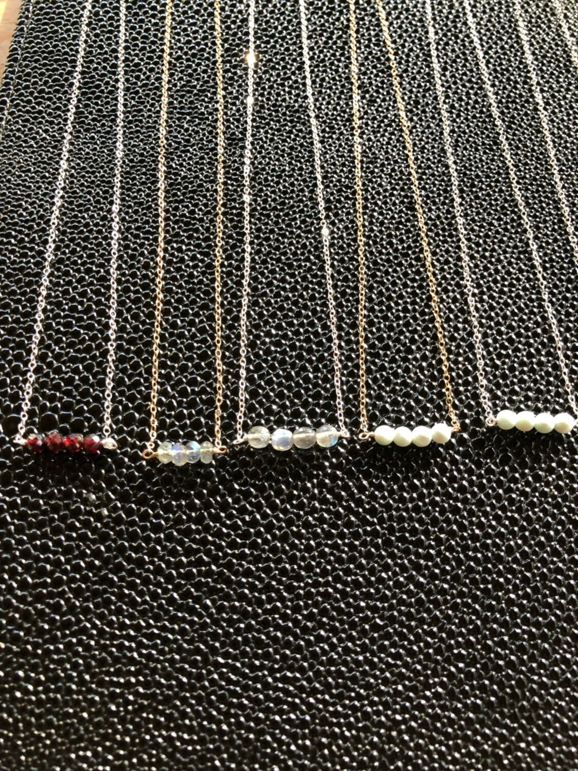 Birthstone hand made necklaces