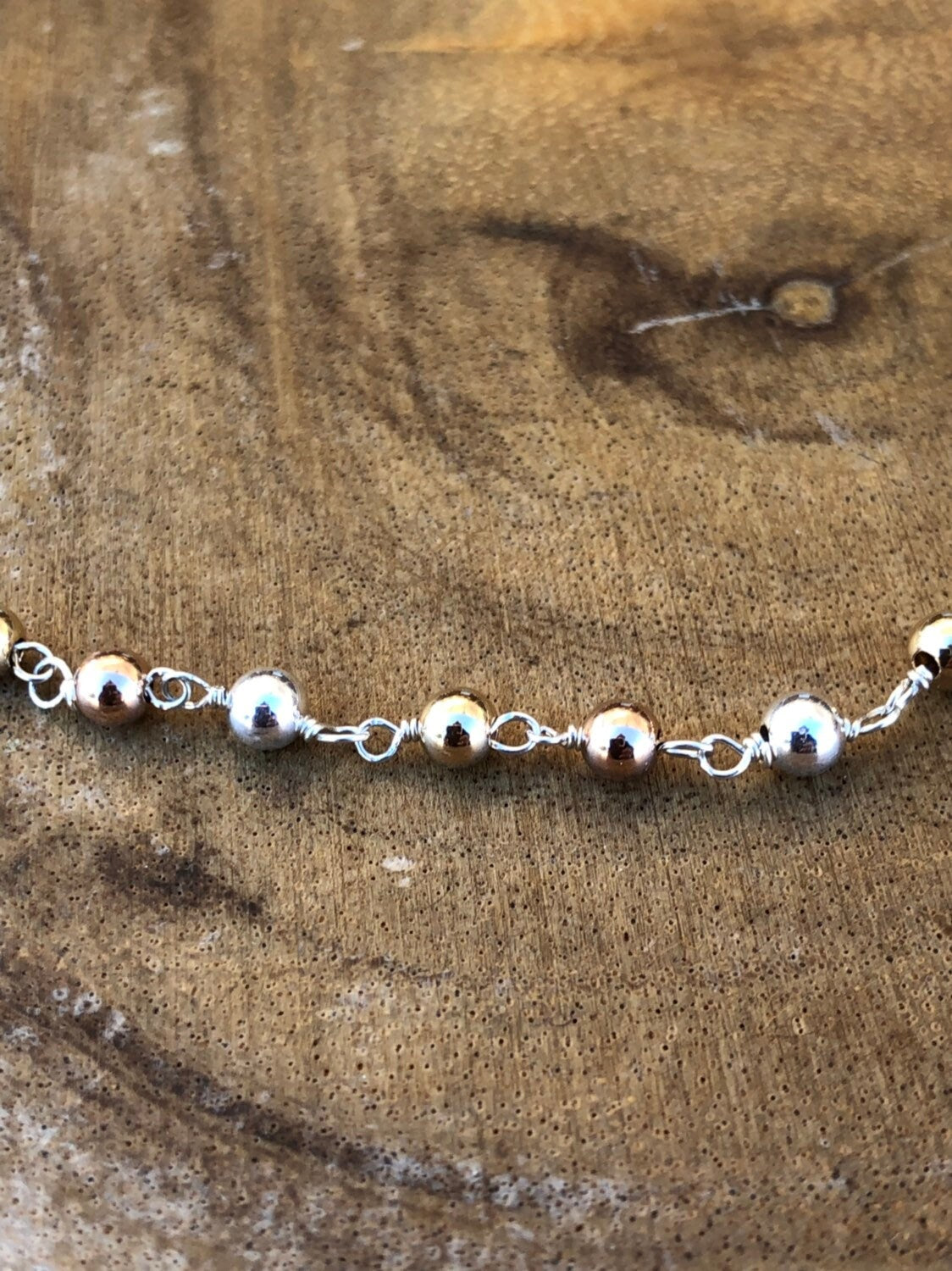 Beaded hand made wire wrapped necklace
