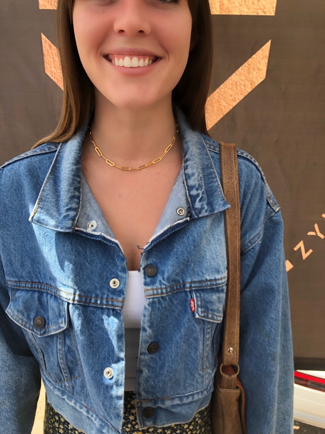 Paper clip chain necklace