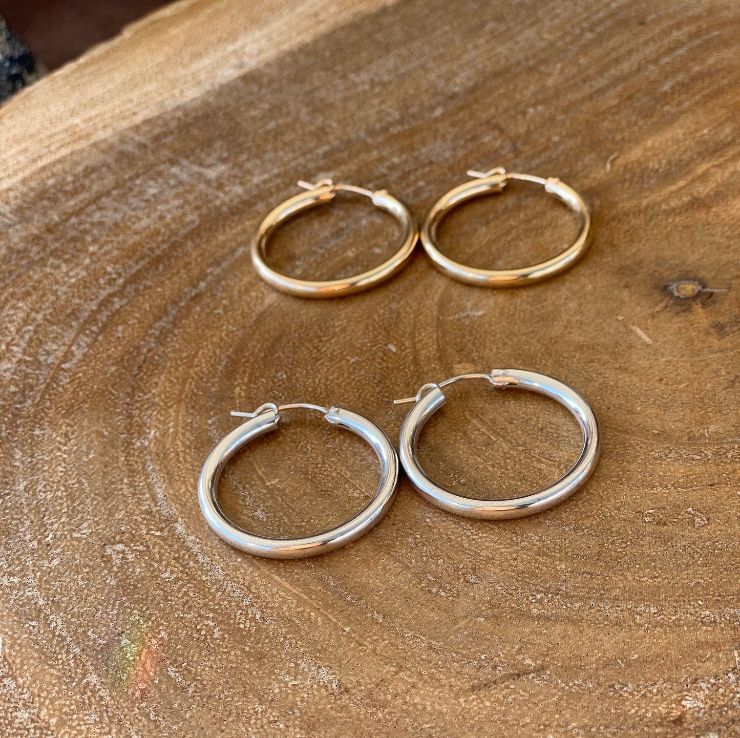 Small hoop earrings