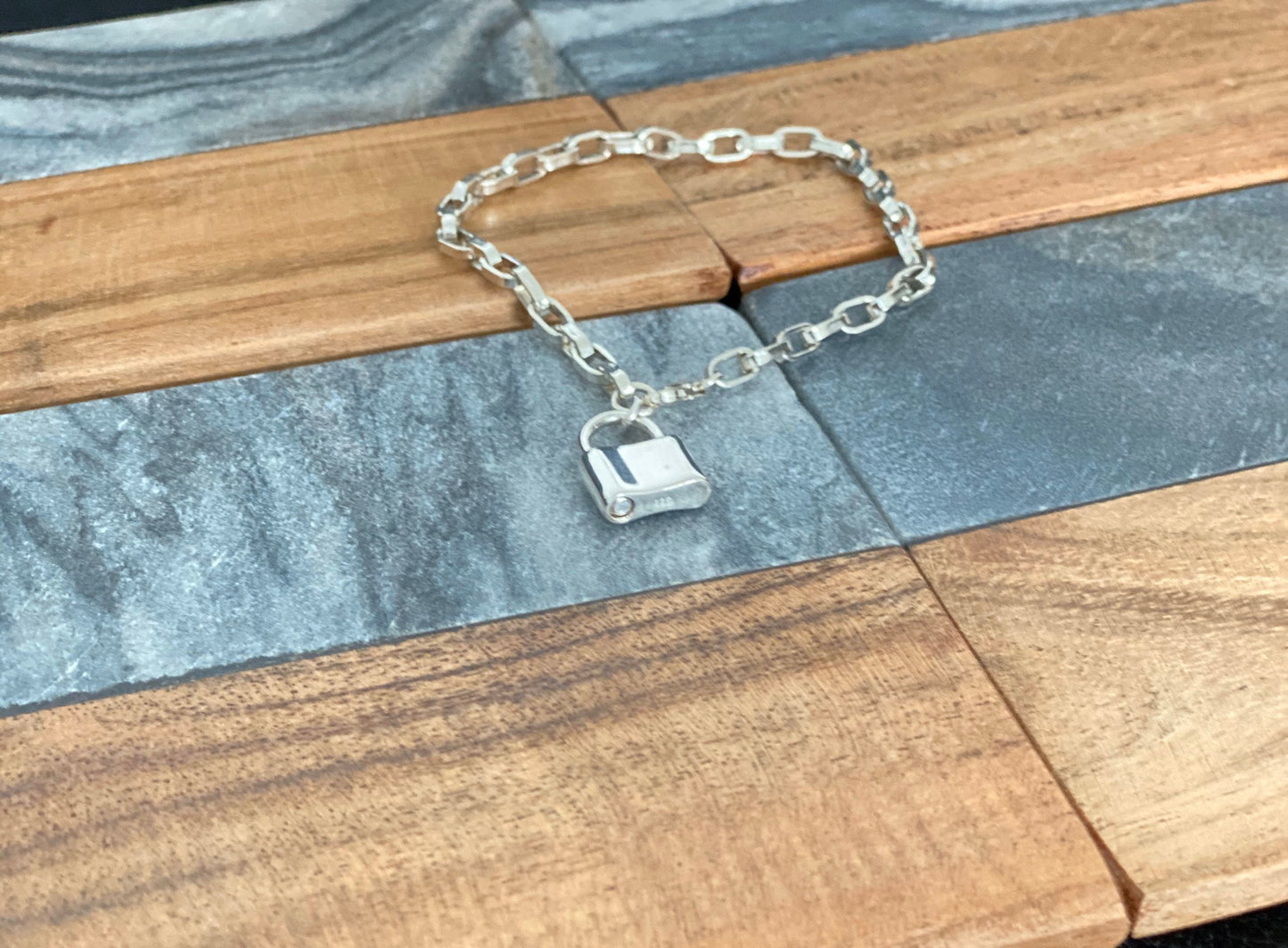 Padlock charm bracelet