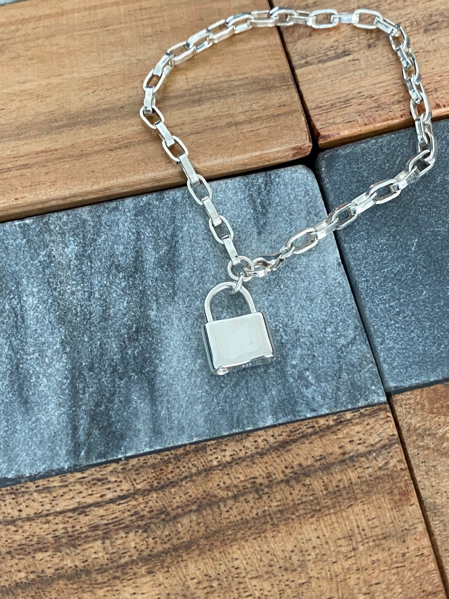 Padlock charm bracelet