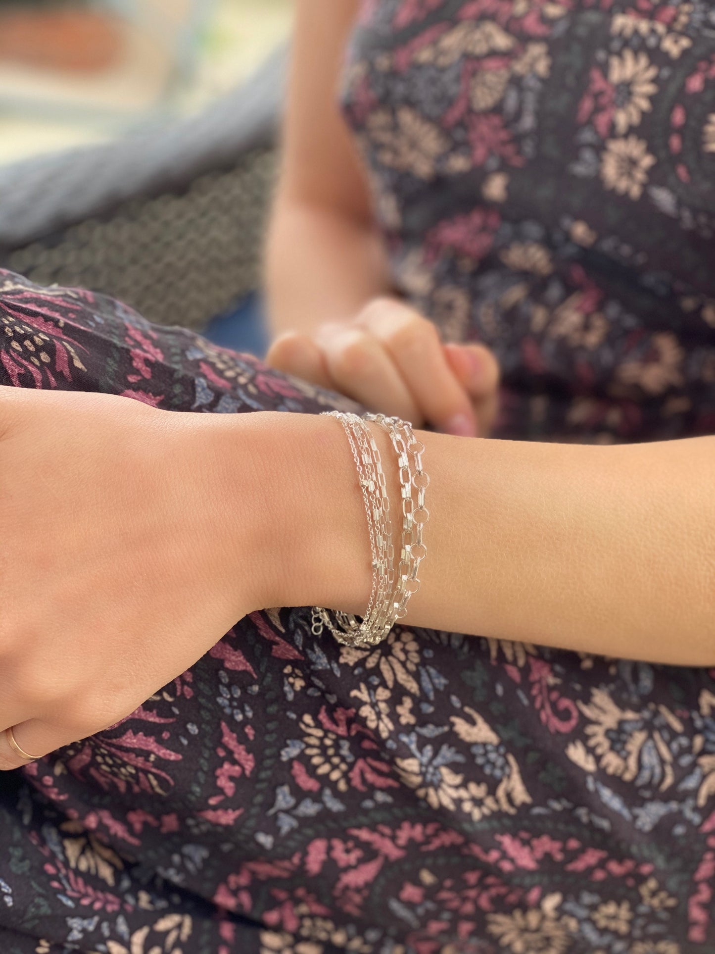 Paper clip link bracelet