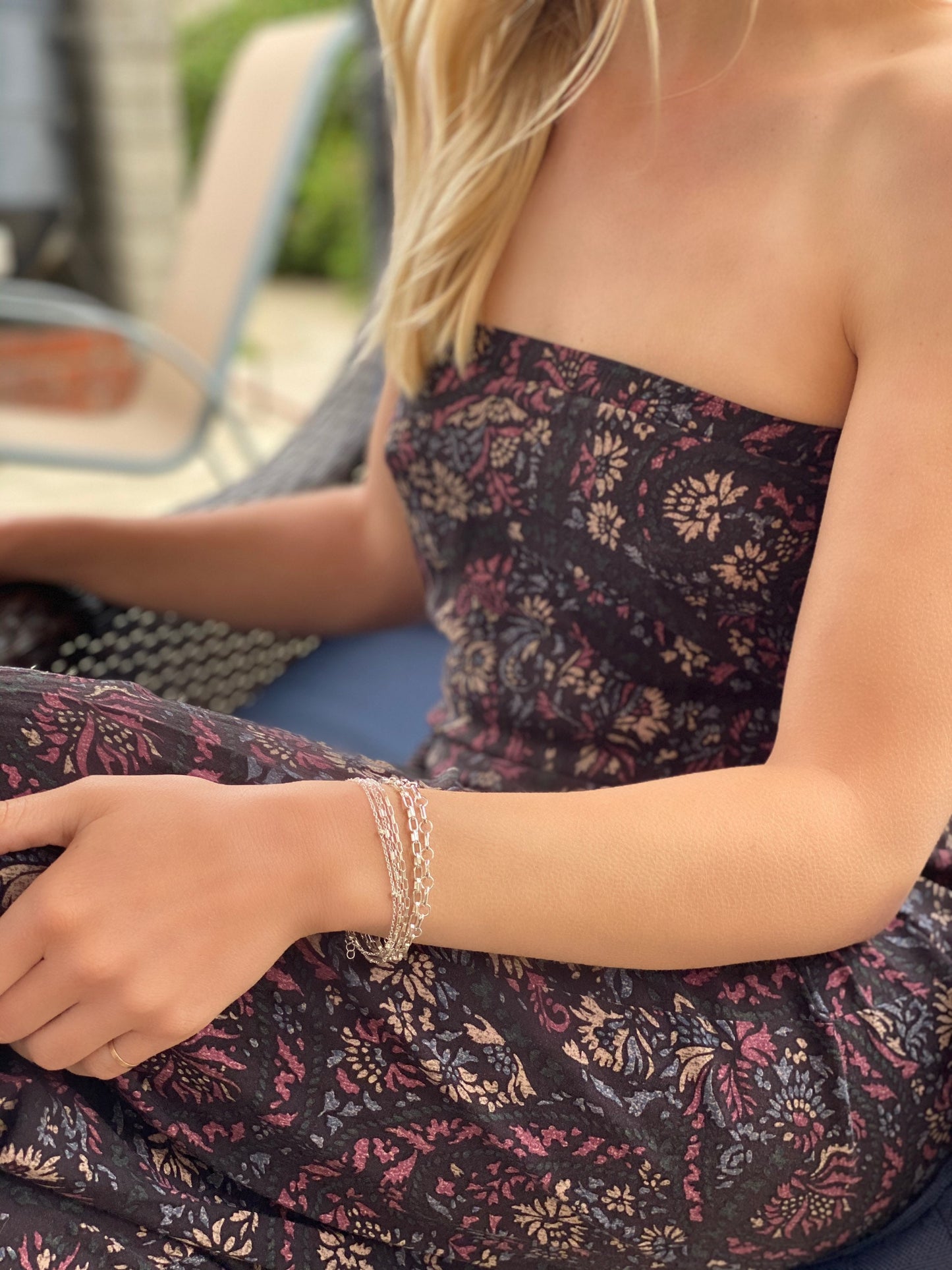 Paper clip link bracelet