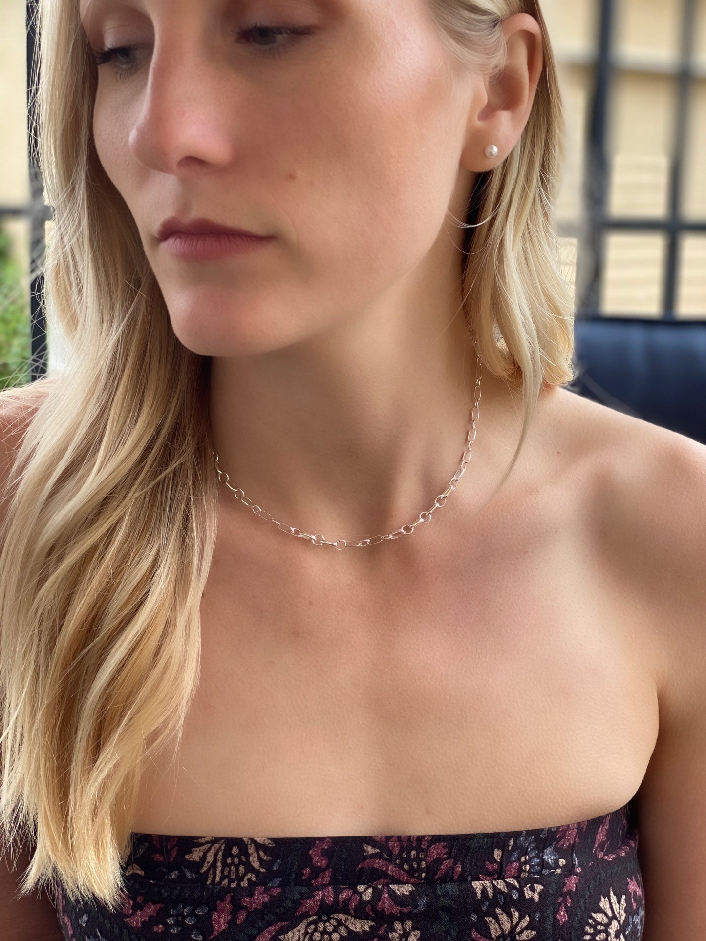 Link chain/ choker- Gold filled or sterling silver