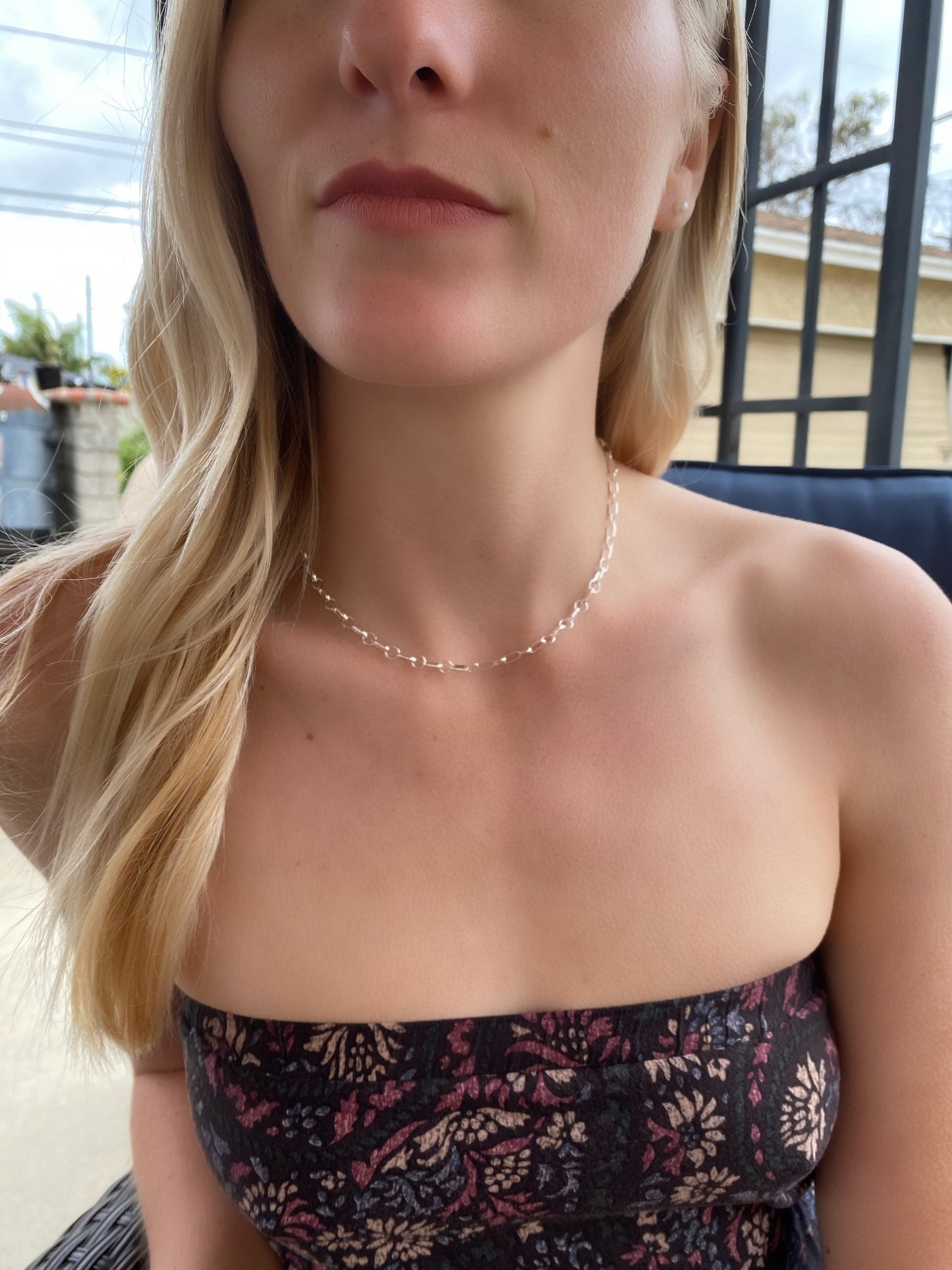 Link chain/ choker- Gold filled or sterling silver