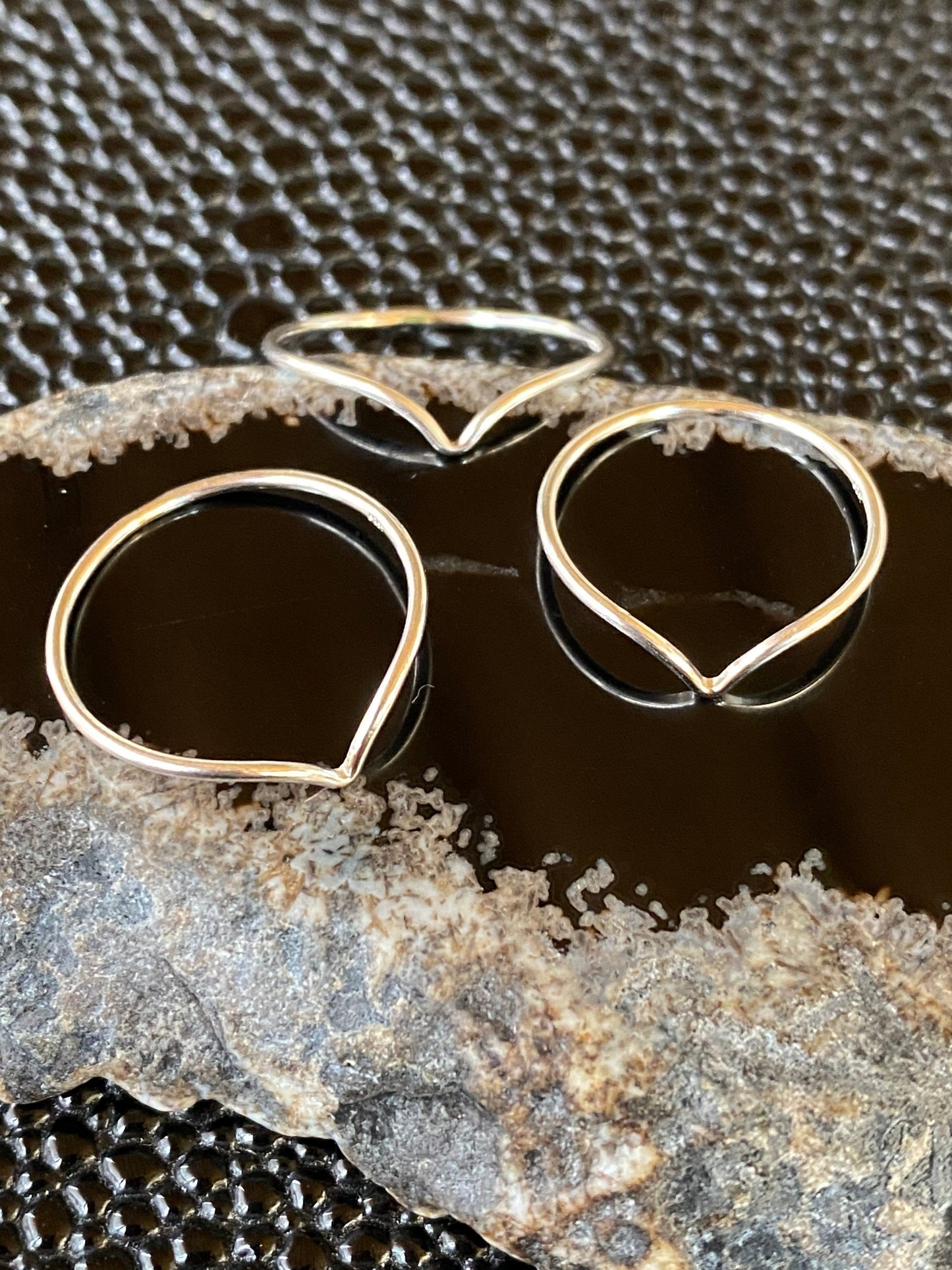 Dainty Chevron ring