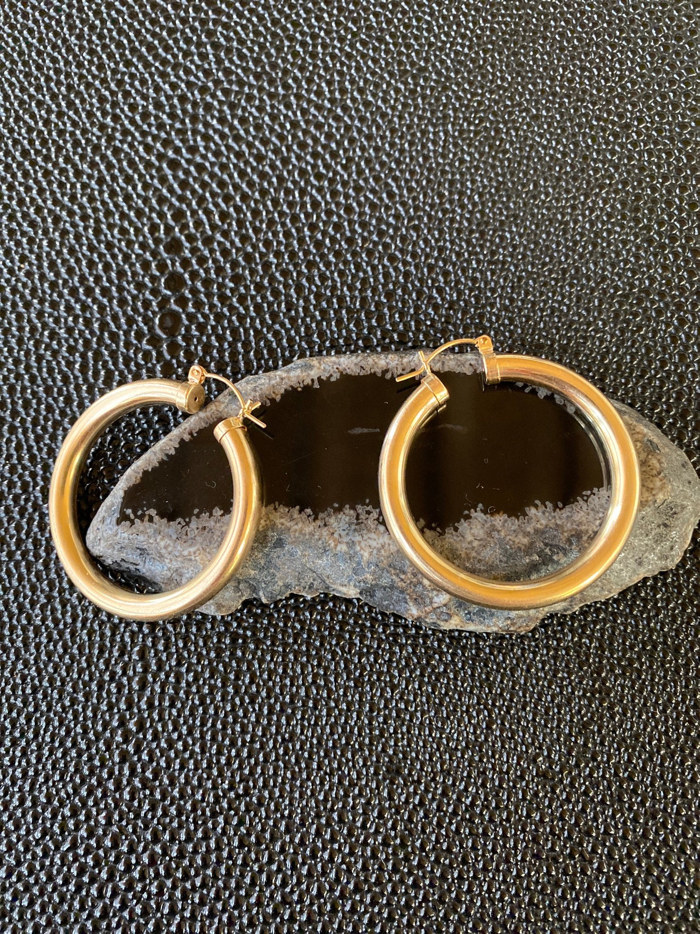 Chunky hoops large hoop, 14k gold filled