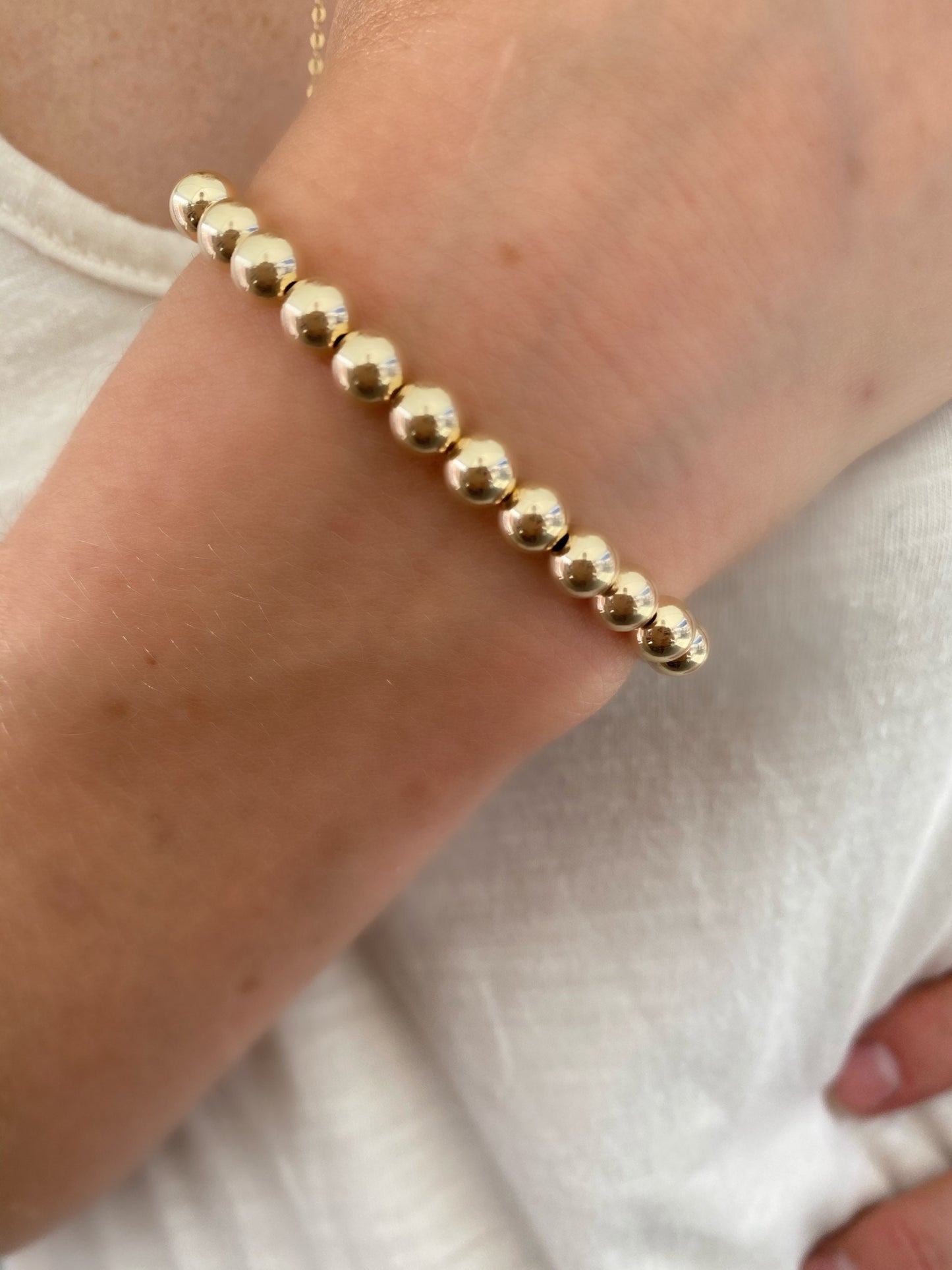6mm hand made beaded bracelet