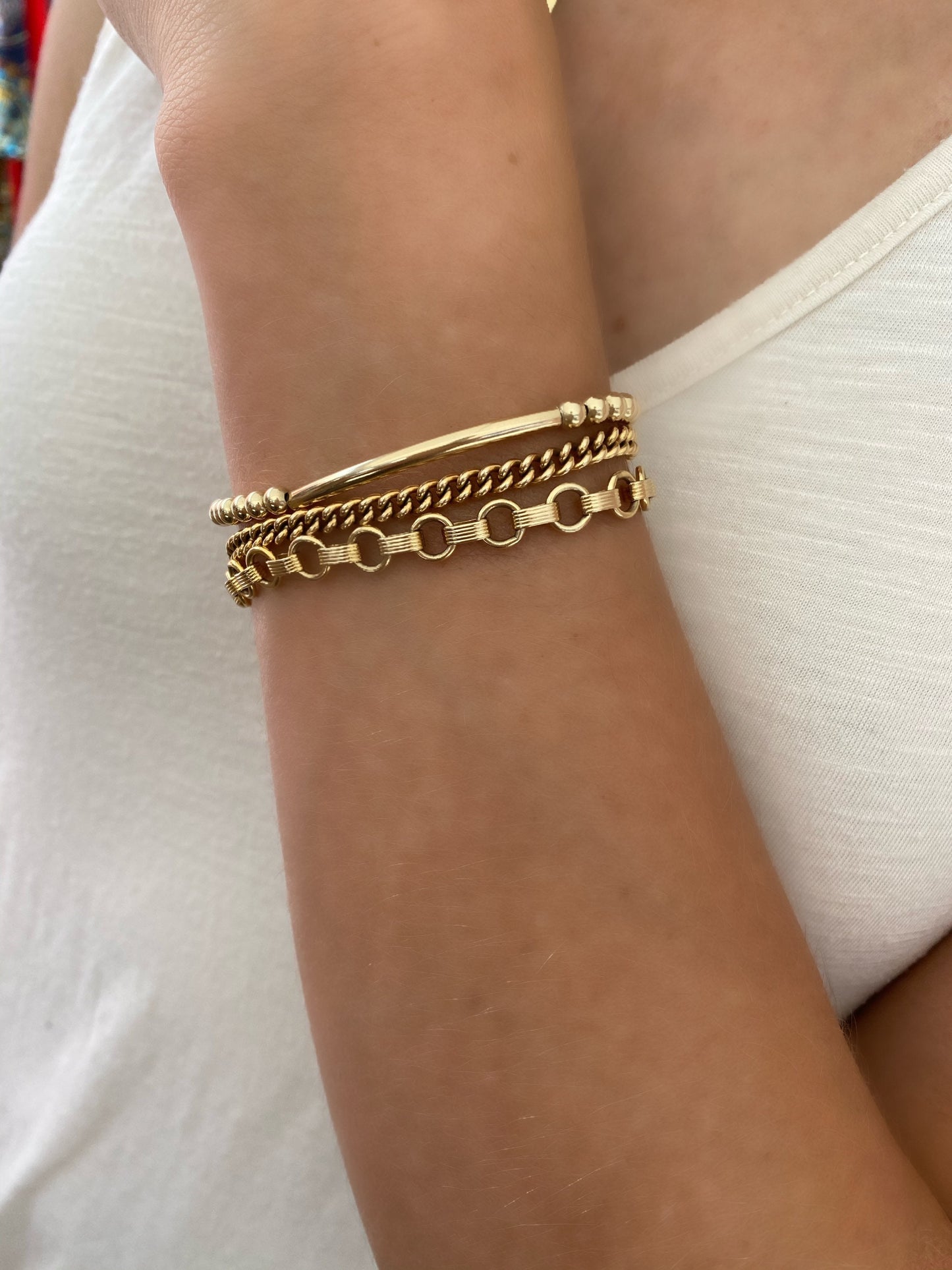 Curb link bracelet- Gold filled or Sterling silver