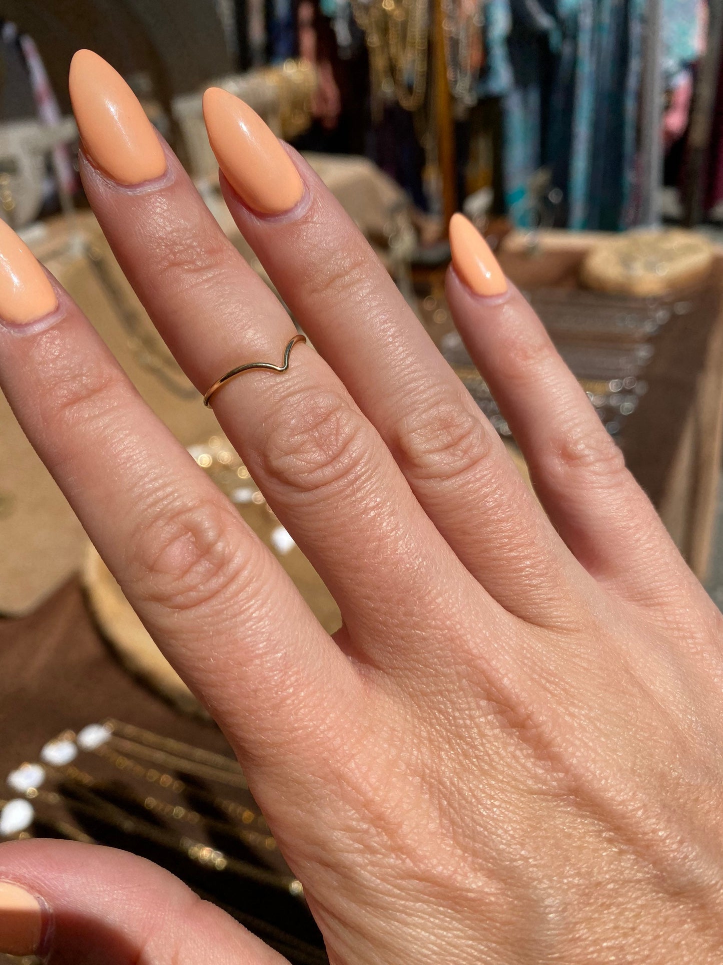Dainty Chevron ring