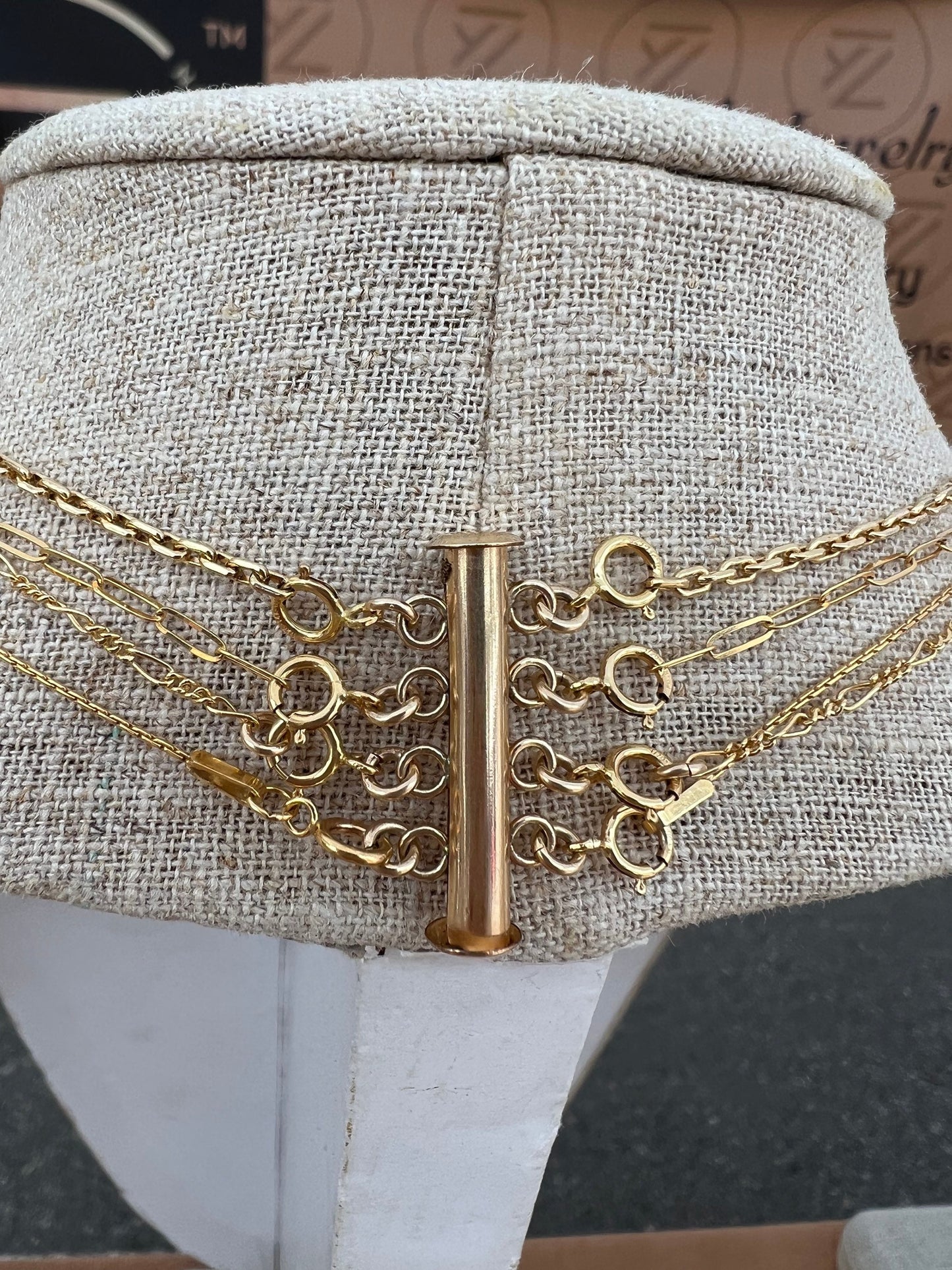 Multi strand necklace, 14k gold filled necklace, Dainty multi strand necklace, Anti-tangle clasp