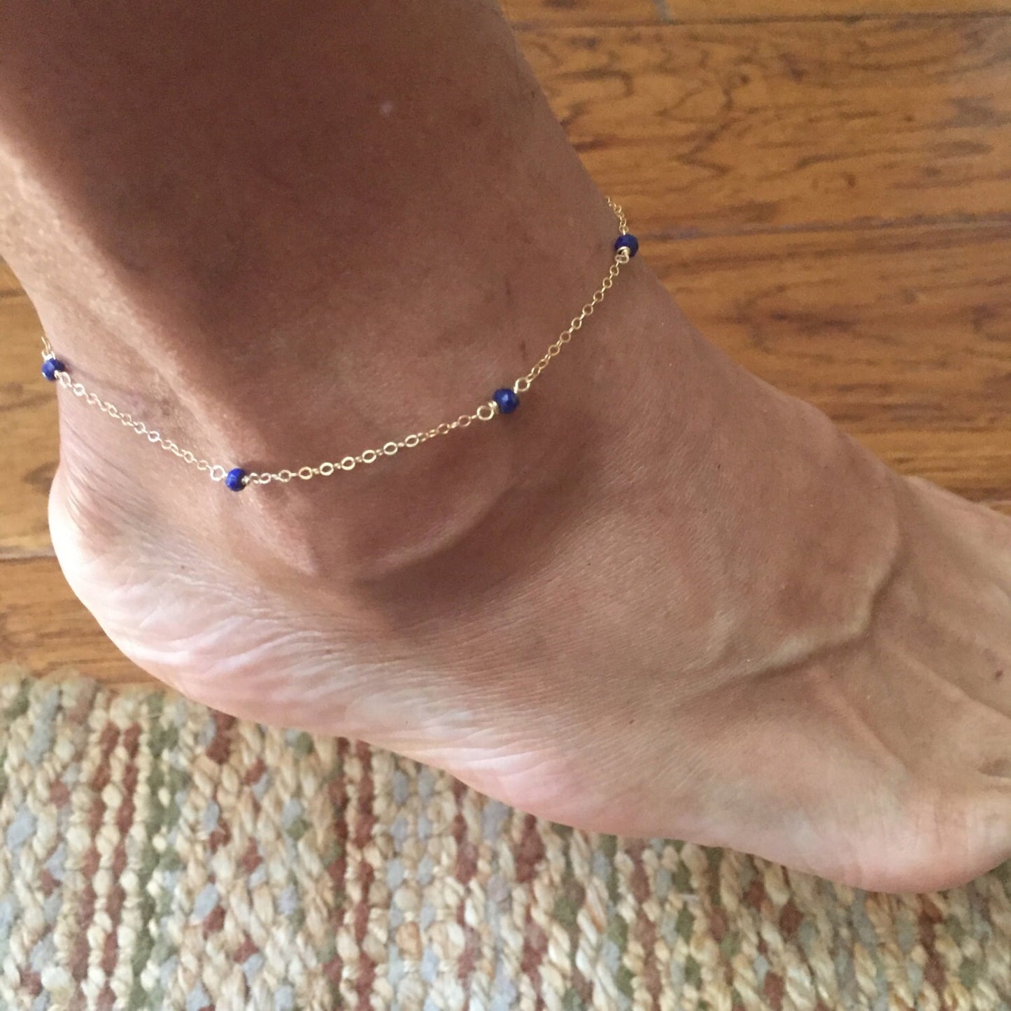 Anklets hand made with semi-precious stones