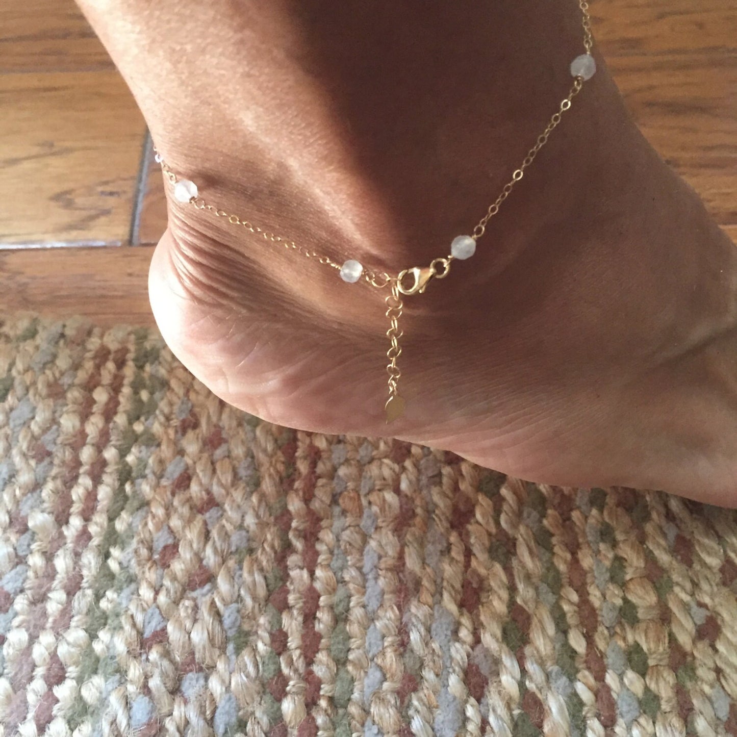 Anklets hand made with semi-precious stones
