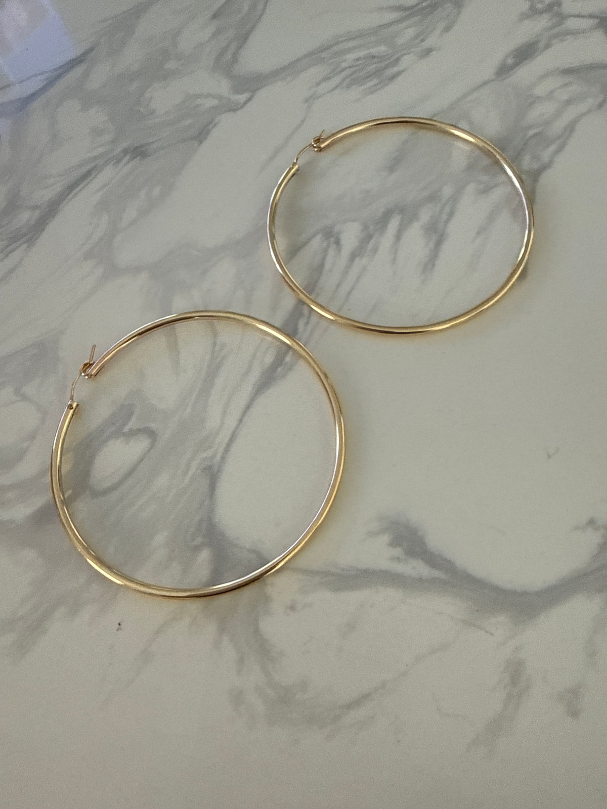 Large 70mm hoops- Sterling silver or 14k gold filled