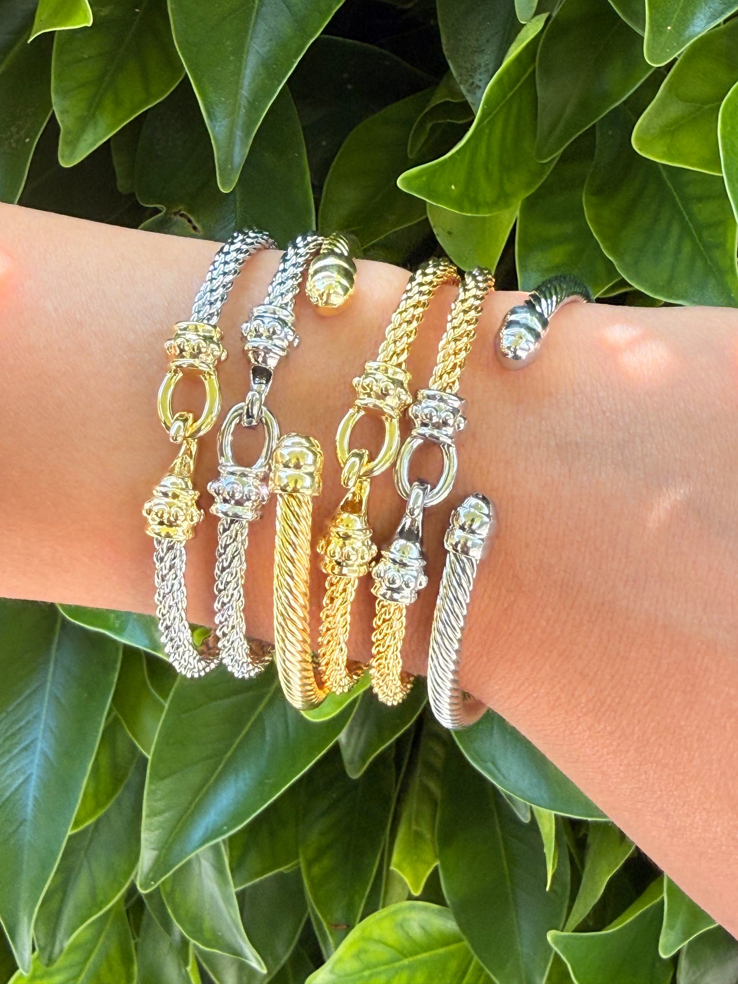 14k gold filled stacking cuff bracelets