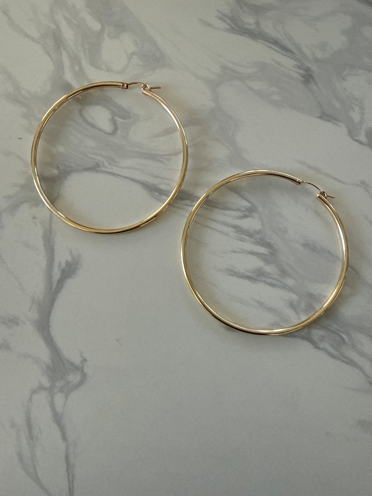 Large 70mm hoops- Sterling silver or 14k gold filled