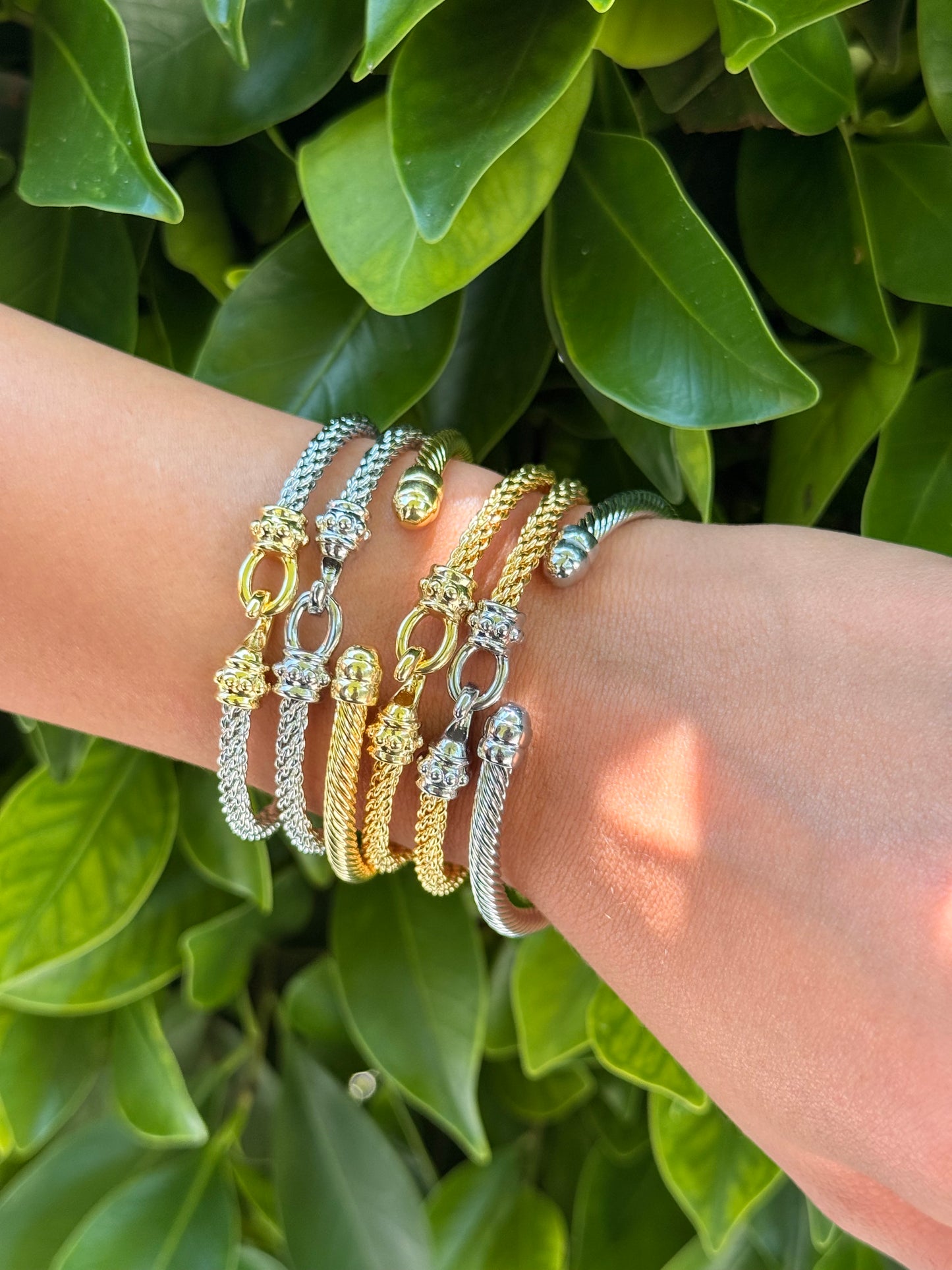 14k gold filled stacking cuff bracelets