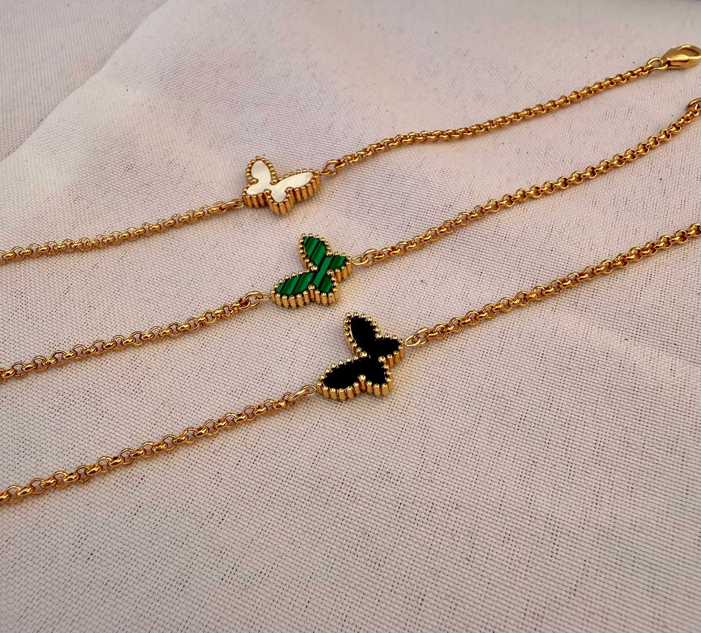 Butterfly connector bracelet