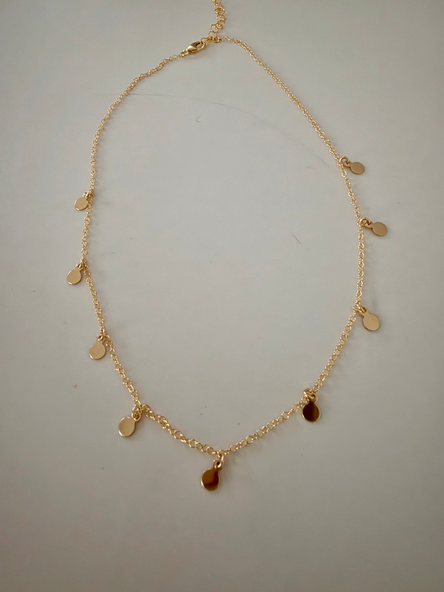 Dainty circle charm choker