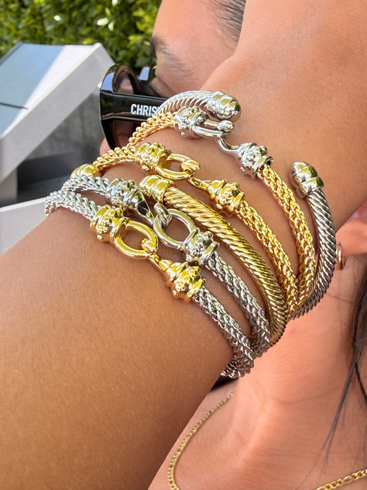 14k gold filled stacking cuff bracelets