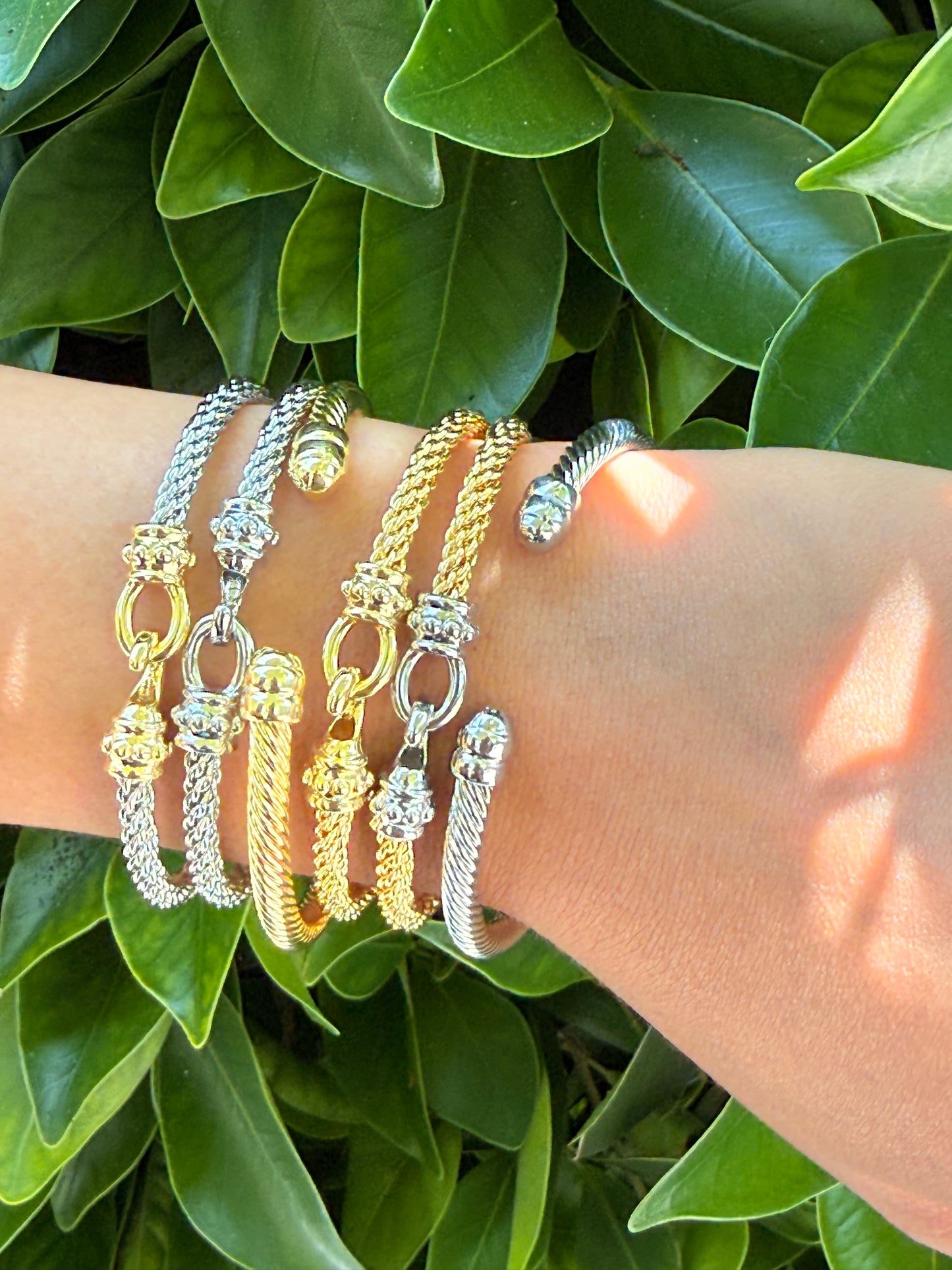 14k gold filled stacking cuff bracelets