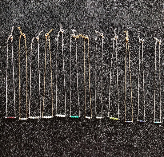 Birthstone hand made necklaces