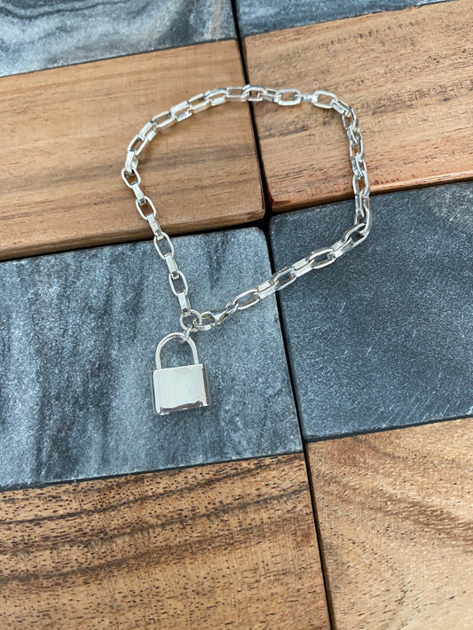 Padlock charm bracelet